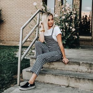 Gingham Overall Jumpsuit
